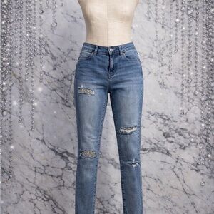 Juicy Couture Distressed Jeans with rhinestones